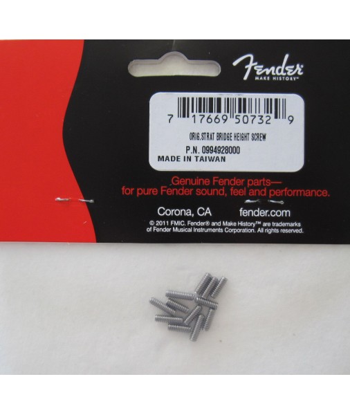 FENDER USA Original Strat bridge height screws 12 nickel 0994928000