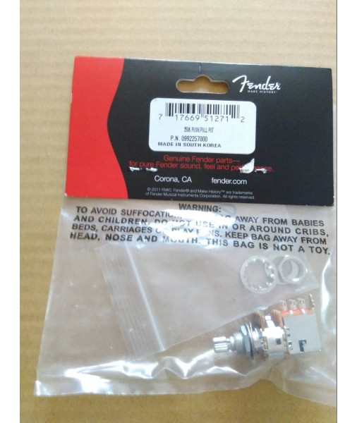 Fender 250K Push Pull Potentiometer 099-2257-000