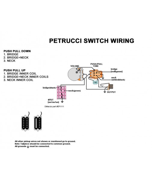 DiMarzio 3 way 4PDT Pickup Selector Switch EP1111