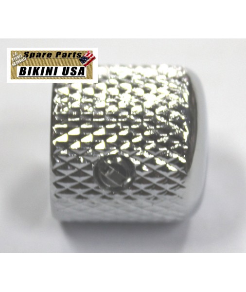 BIKINI Tele Domed Metal 1950's Knob Chrome USA SIZE CTS SOLD SHAFT