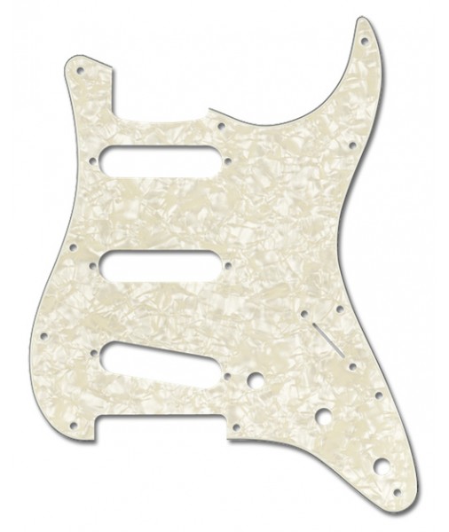 FENDER Strat Pickguard Aged White Pearl AM STD 11 hole 0992140001