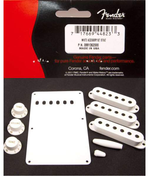 Fender Stratocaster Strat Pure White Accessory Kit 0991362000
