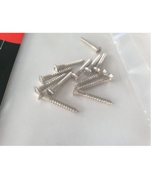 Pure Vintage Strap Button/Tele Bridge Mounting Screws, Nickel 0016188049