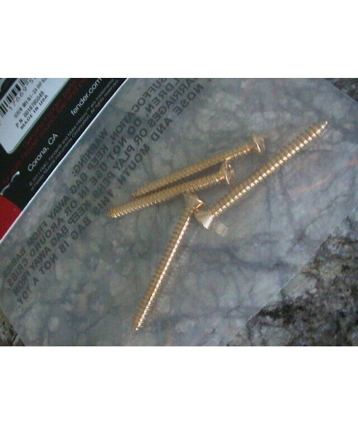 Fender Gold Neck Mounting Screws, Set of Four 0018785049