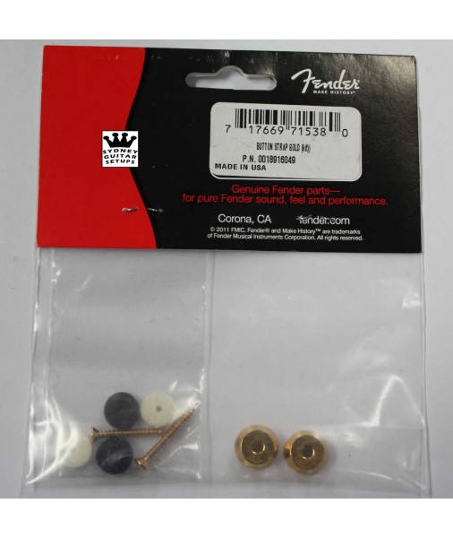 Fender Strap Button Set Gold Vintage Size 0018916049