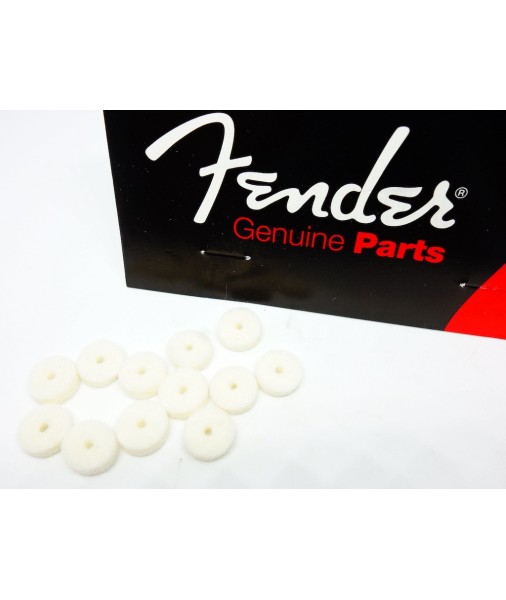 Fender Felt Strap Button Washers, White, One Dozen 0994930000