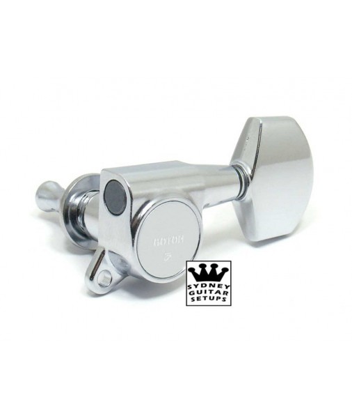 Gotoh SG381 Tuners 3 a side - Chrome 45Deg off set screw SG381-310