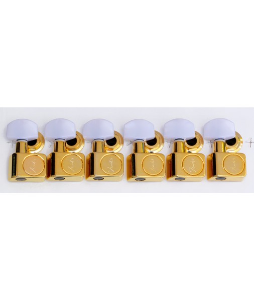 Fender XGE-1G Deluxe Gold Tuners White Pearl Buttons 0990846200