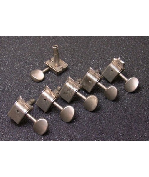 Gotoh SD91 Relic Series Kluson Style Tuning Keys 6 in a row - Aged Nickel SD91R-001