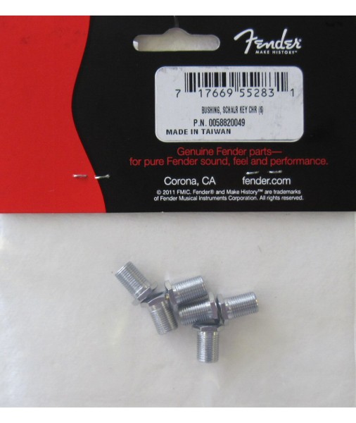 Fender Schaller Chrome Tuner Bushings, Set of Six, 0058820049