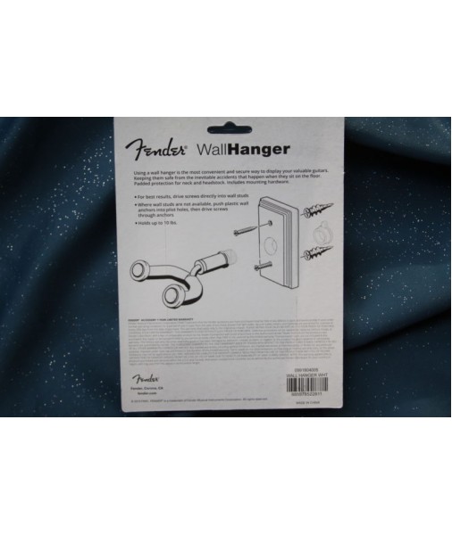 Fender Guitar Wall Hanger Wood White 0991804005