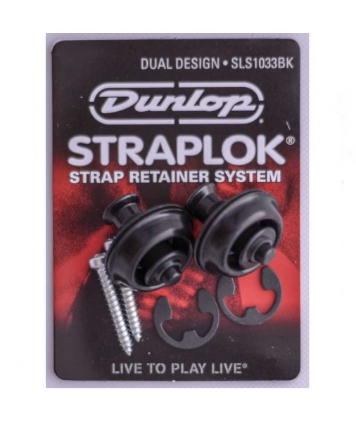 JIM DUNLOP DUAL STRAPLOCKS BLACK J103B