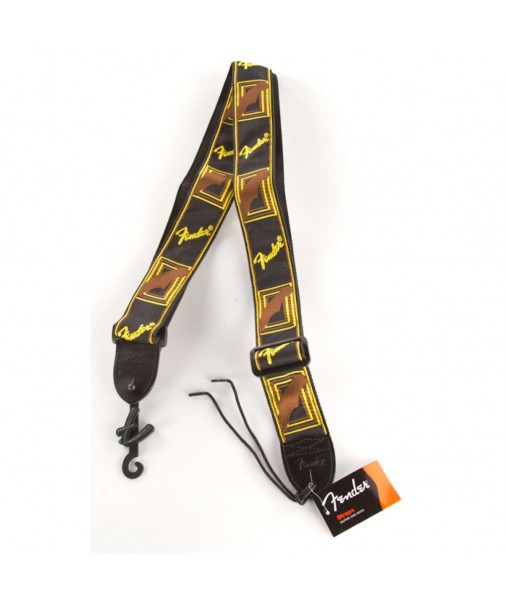 FENDER 2' Cloth Strap Blk/Ylw/Brn 0990681000