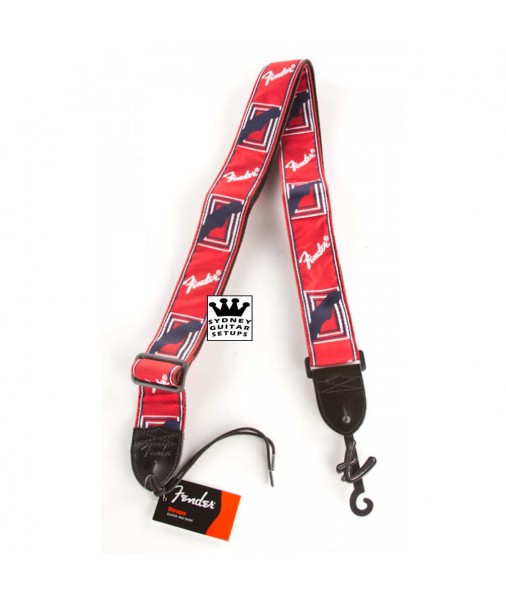 FENDER 2' Cloth Strap RED/WHITE/BLUE 0990682000