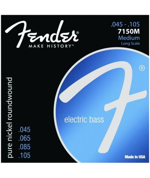 45 to 105 FENDER Pure Nickel Bass strings 0737150406